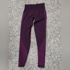 PINK by Victoria's Secret Seamless Burgundy Leggings Sz XS